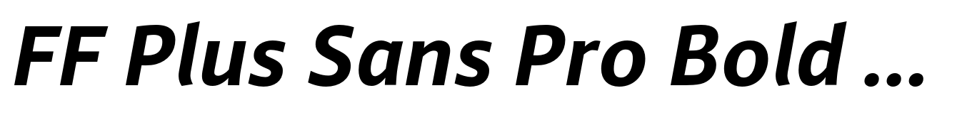 FF Plus Sans Pro Bold Italic